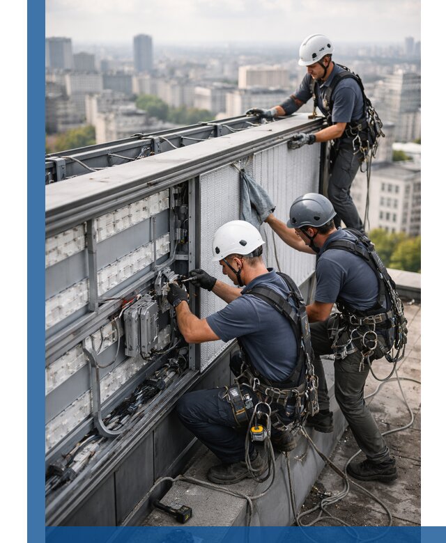 Профессиональное обслуживание крышной рекламы в Гае под ключ