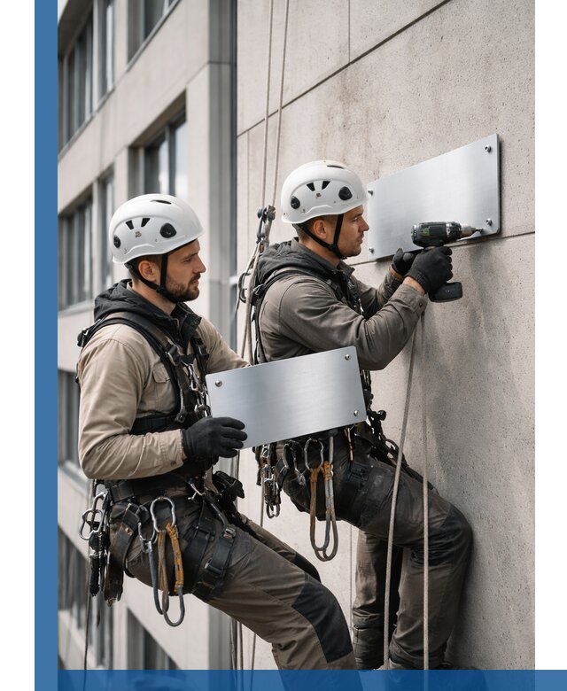 Монтаж табличек и указателей в Гае для зданий и сооружений