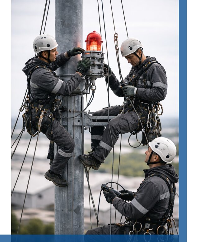 Монтаж заградительных огней в Гае от 8641 р. | ВЫСОТНИК-Гай