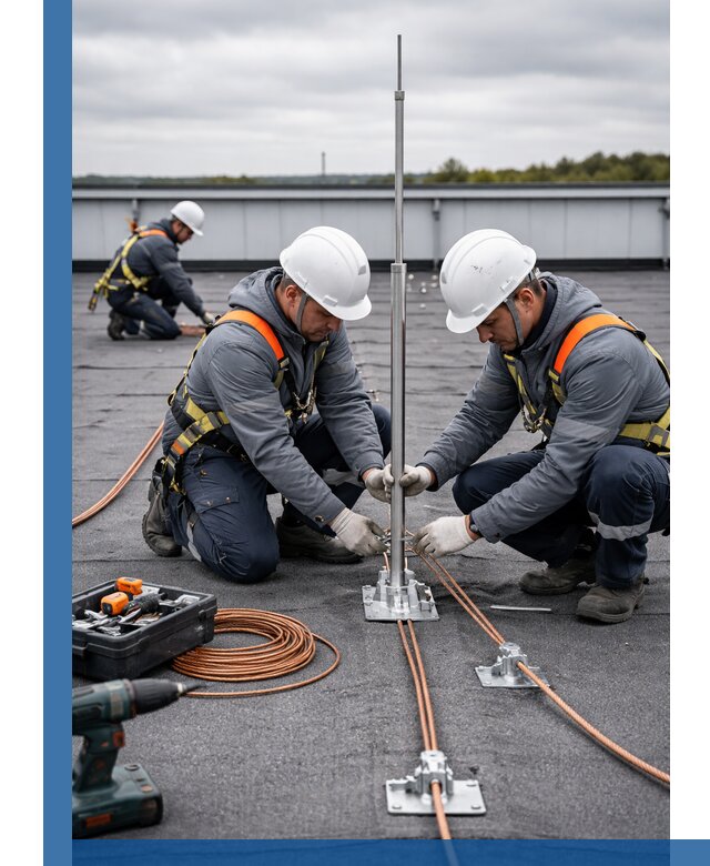 Монтаж молниезащиты на кровле в Гае под ключ с гарантией