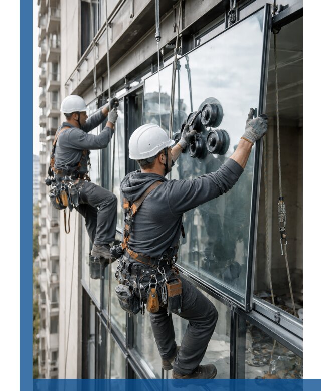 Витражное остекление фасадов и лоджий в Гае под ключ