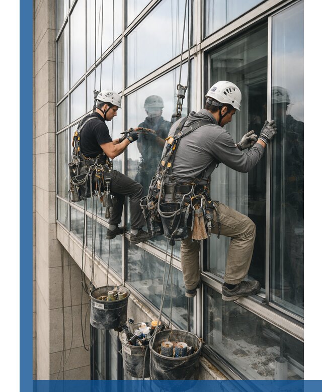 Ремонт витражных конструкций и фасадного остекления в Гае