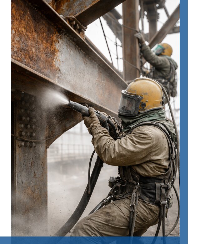 Пескоструйная очистка металлоконструкций в Гае по 610 р.  ВЫСОТНИК-Гай