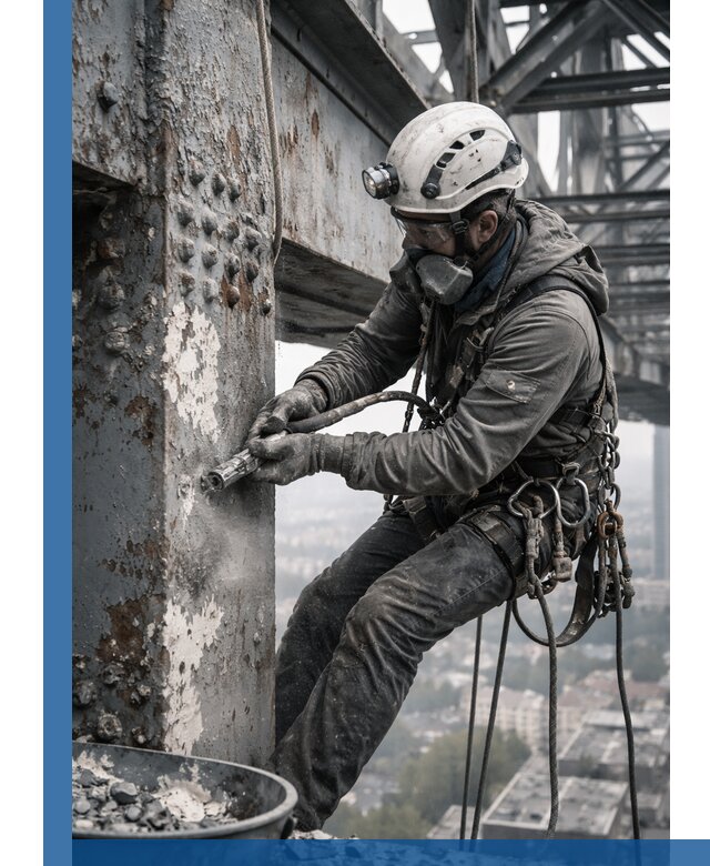 Удаление старой краски с металлических конструкций в Гае