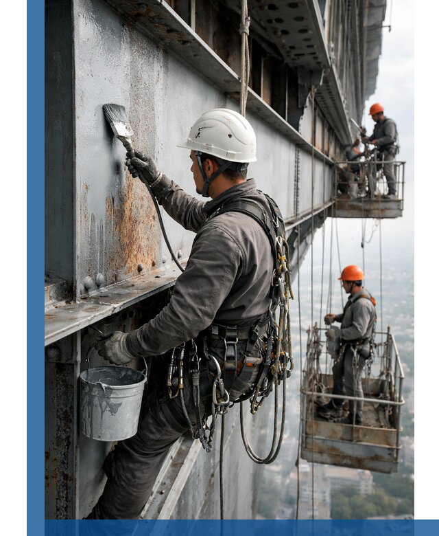 Покраска металлоконструкций на высоте в Гае профессионально