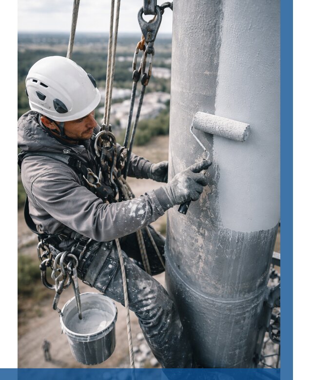 Покраска мачт связи под ключ в Гае от 864 р. | ВЫСОТНИК-Гай