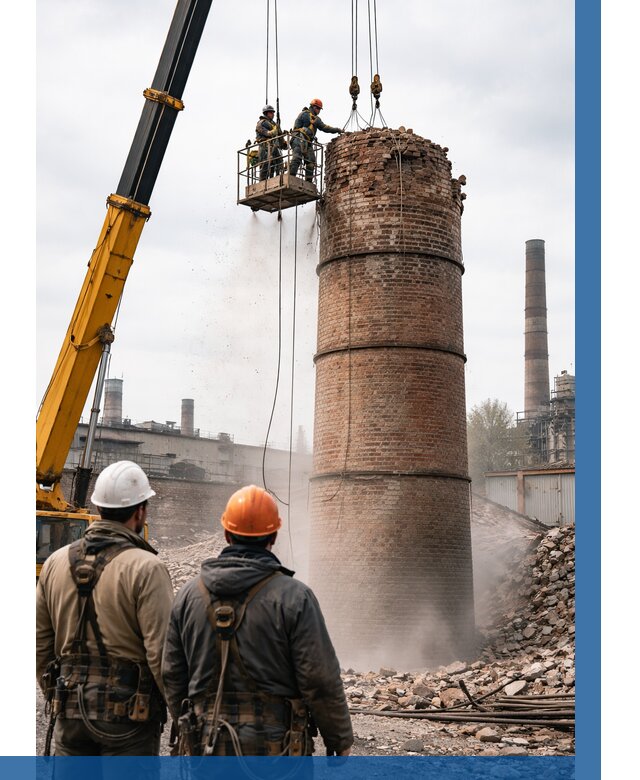 Демонтаж дымовой трубы в Гае от 91494 р. | ВЫСОТНИК-Гай, смета