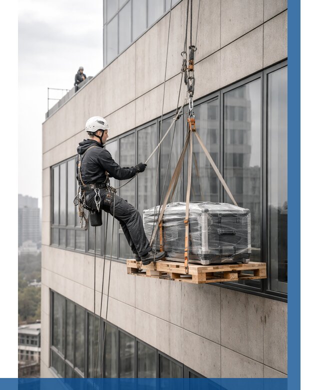 Спуск груза по фасаду в Гае от 3558 р. | ВЫСОТНИК-Гай