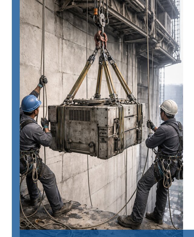 Такелажные работы на высоте, подъем и монтаж грузов в Гае