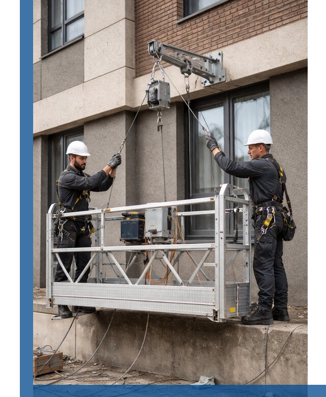 Монтаж и подъем фасадной люльки в Гае с гарантией безопасности