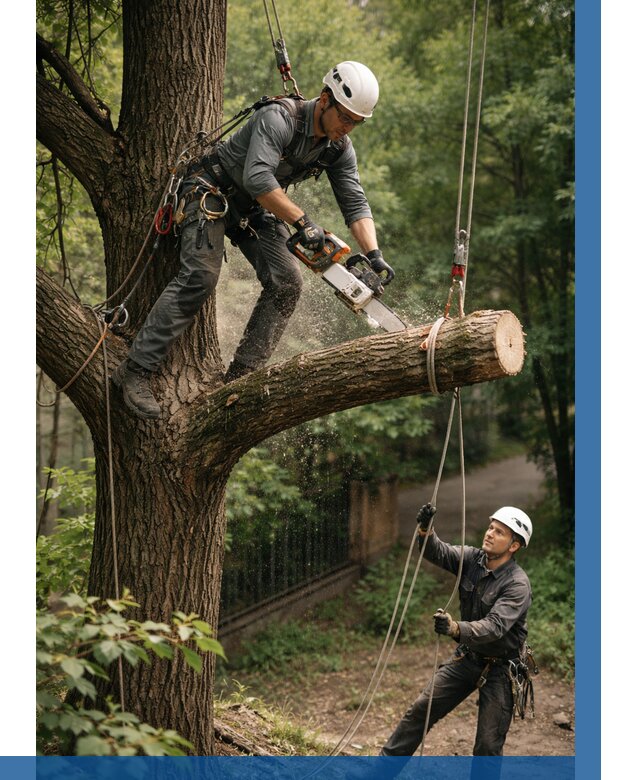 Спил деревьев альпинистами в Гае от 8133 р. | ВЫСОТНИК-Гай