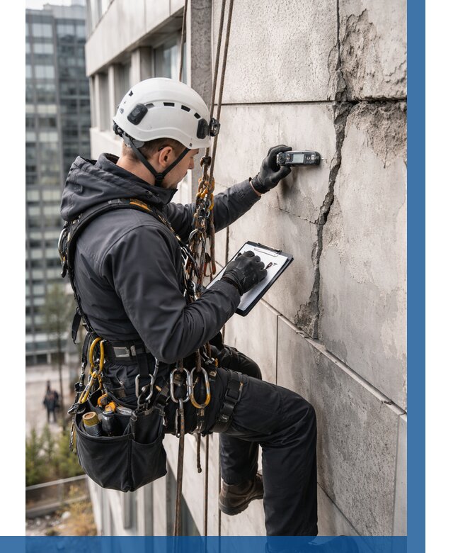 Обследование фасада альпинистами в Гае от 122 р. | ВЫСОТНИК-Гай